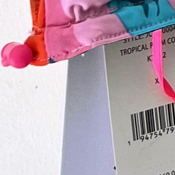 NEW! JUICY COUTURE Tropical Palm Print Zip Crop Top, Size XS - Picture 15 of 15